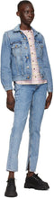 GANNI Blue Overwashed Denim Jacket