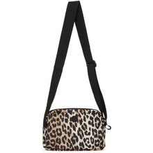 GANNI Brown Leopard Recycled Tech Festival Bag