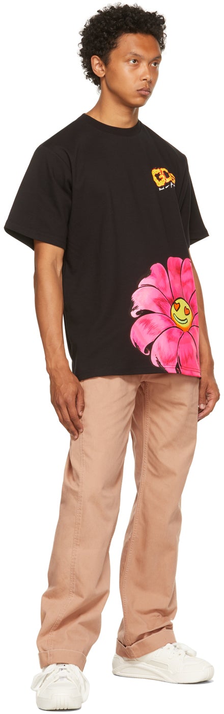 GCDS Black Printed Regular T-Shirt