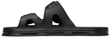 GCDS Black Rubber Slider Sandals