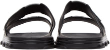 GCDS Black Rubber Slider Sandals