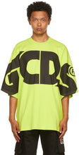 GCDS Green Macro Logo T-Shirt - T-shirt Vert Macro Logo GCDS - GCD 녹색 매크로 로고 티셔츠