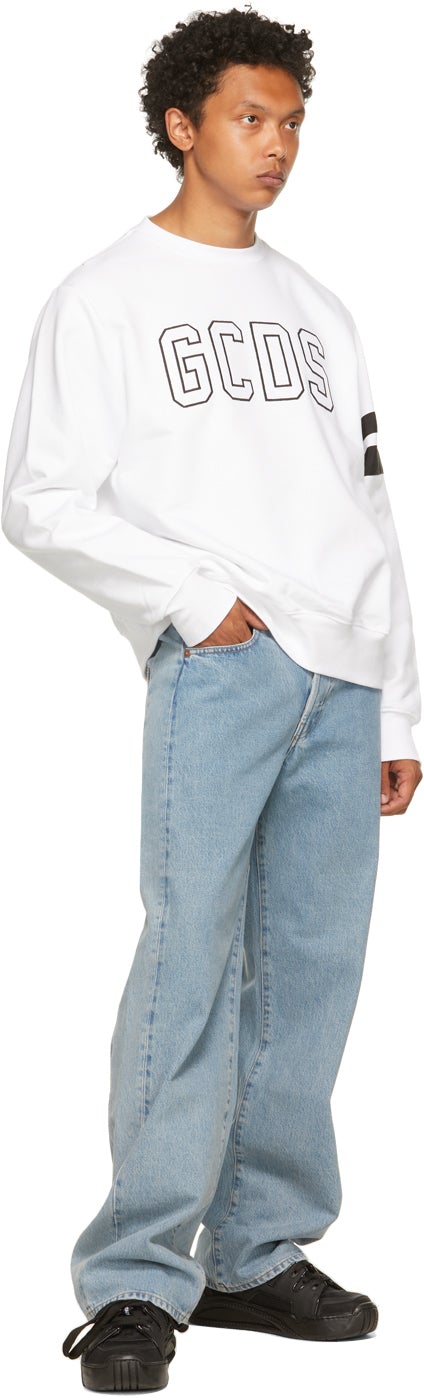GCDS White Logo Sweatshirt