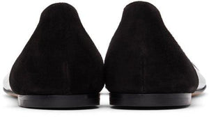 Gianvito Rossi Black Suede Plexi Ballerina Flats