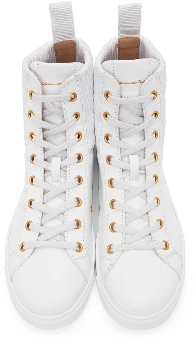 Gianvito Rossi White Martis High Sneakers