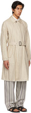 Giorgio Armani Beige Coated Linen Trench Coat