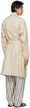 Giorgio Armani Beige Coated Linen Trench Coat