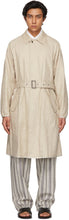 Giorgio Armani Beige Coated Linen Trench Coat - Giorgio Armani Beige Trench Coat - Giorgio Armani Beige 코팅 리넨 트렌치 코트