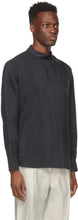 Giorgio Armani Black Silk Whipcord Shirt