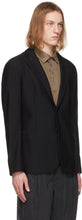 Giorgio Armani Black Warp Knitted Blazer