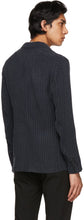Giorgio Armani Navy Jacquard Braid Design Blazer