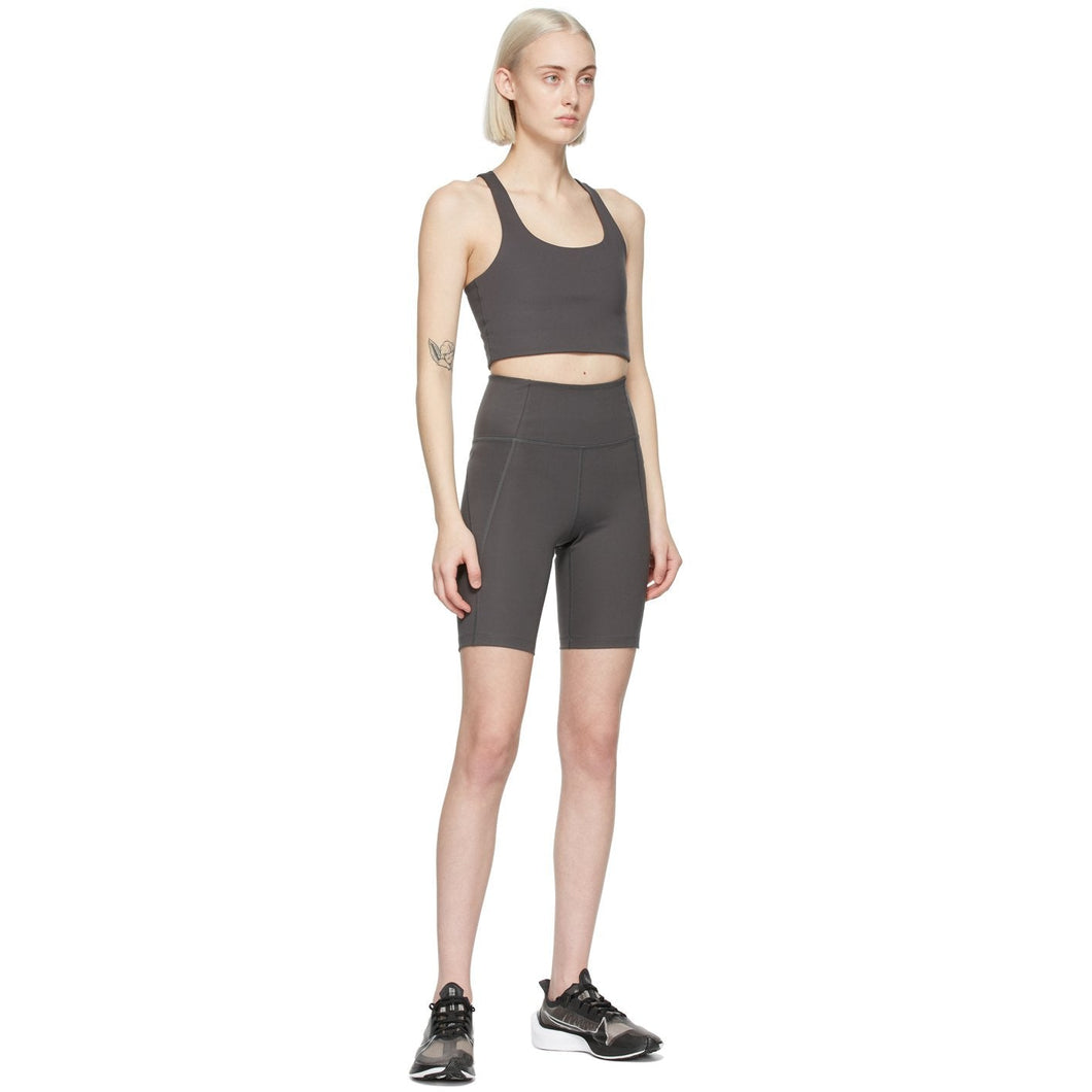 Girlfriend Collective Grey High-Rise Bike Shorts