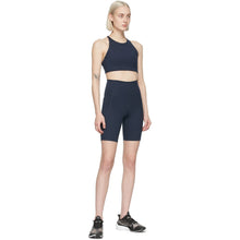 Girlfriend Collective Navy High-Rise Bike Shorts