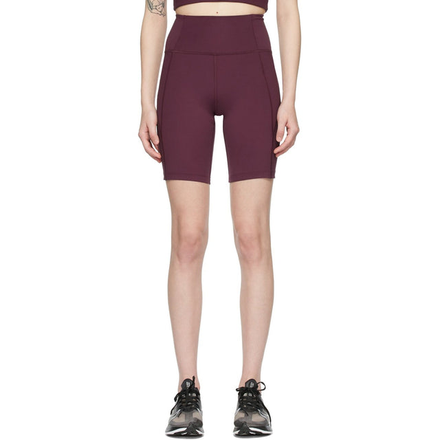 Girlfriend Collective Purple High-Rise Bike Shorts - Shorts de vélo de grande hauteur violet collectif de petite amie - 여자 친구 집단 자주색 고층 자전거 반바지