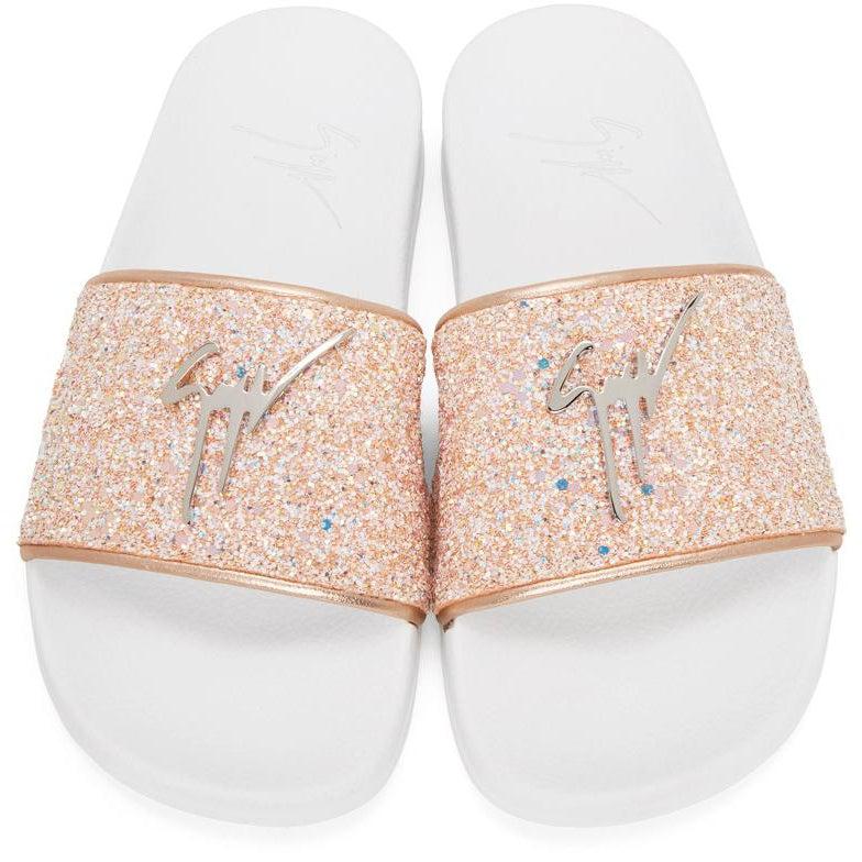 Giuseppe Zanotti Pink New Laburela Pool Slides