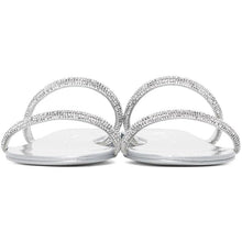 Giuseppe Zanotti Silver Kanda Flat Sandals