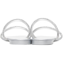 Giuseppe Zanotti Silver Kanda Flat Sandals