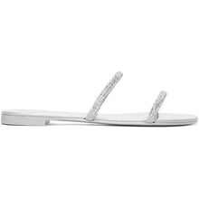 Giuseppe Zanotti Silver Kanda Flat Sandals - Giuseppe Zanotti Silver Kanda Sandales plates - Giuseppe Zanotti 실버 칸다 플랫 샌들