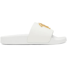 Giuseppe Zanotti White Briel Vague Slides - Giuseppe Zanotti Blanc Briel Vague Diapositives - Giuseppe Zanotti White Briel Movie Slides.