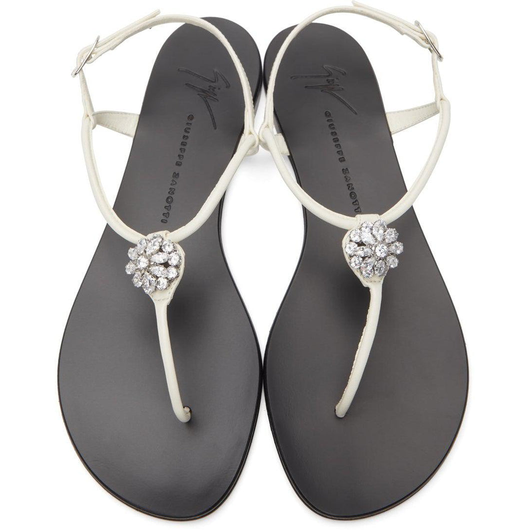 Giuseppe Zanotti White Sphera Sandals