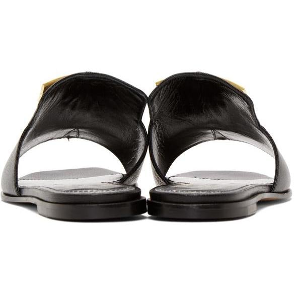 Givenchy Black 4G Flat Mules - Mules plates de Givenchy Noir 4G - GIVENCHY BLACK 4G 플랫 노새