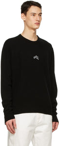 Givenchy Black Cashmere Embroidered Refracted Sweater