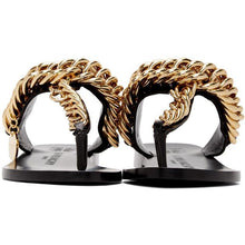 Givenchy Black Chain Thong Sandals