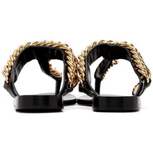 Givenchy Black Chain Thong Sandals