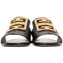 Givenchy Black Croc 4G Sandals