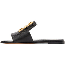 Givenchy Black Croc 4G Sandals