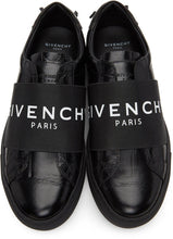 Givenchy Black Croc Elastic Urban Knots Sneakers