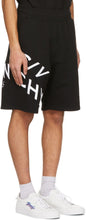 Givenchy Black Embroidered Refracted Logo Shorts