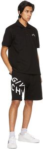 Givenchy Black Embroidered Refracted Logo Shorts