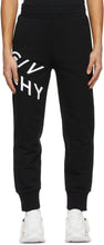 Givenchy Black Embroidered Refracted Logo Sweatpants - Givenchy Black Brodé Logo réfracté - GIVENCHY BLACK 수 놓은 굴절 로고 스웨트 팬츠