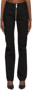 Givenchy Black Integral Zip Jeans - Jean Zip intégré noir Givenchy - 지방시 검은 일체형 지퍼 청바지
