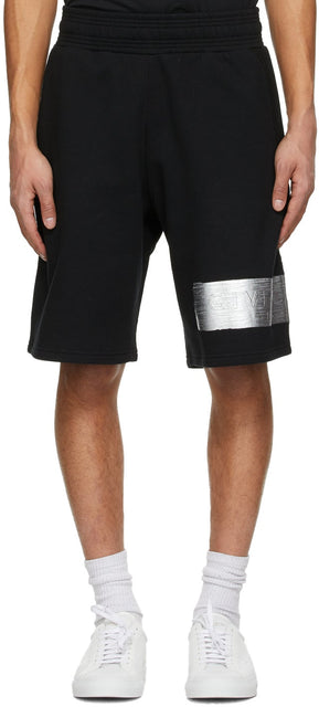 Givenchy Black Logo Latex Band Shorts - Short de bande latex de logo noire Givenchy - 지방시 검은 로고 라텍스 밴드 반바지