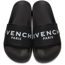 Givenchy Black Logo Pool Slides - Diapositives de pool de logo Noir Givenchy - GIVENCHY 블랙 로고 풀 슬라이드