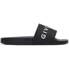 Givenchy Black Logo Pool Slides - Diapositives de pool de logo Noir Givenchy - GIVENCHY 블랙 로고 풀 슬라이드