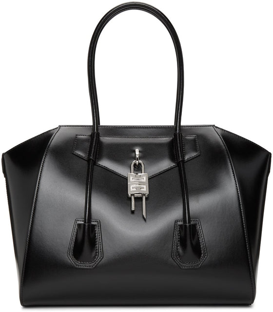 Givenchy Black Medium Antigona With Lock Bag - Givenchy Black Medium Antigona avec sac de verrouillage - Givenchy 검은 색 미디엄 안티 고 나 잠금 가방