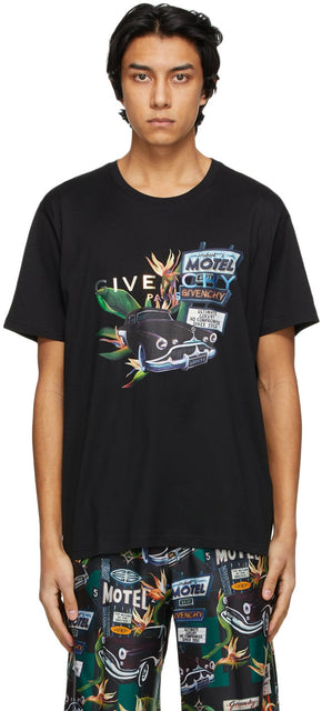 Givenchy Black Motel T-Shirt - T-shirt Givenchy Black Motel - 지방시 블랙 모텔 T 셔츠