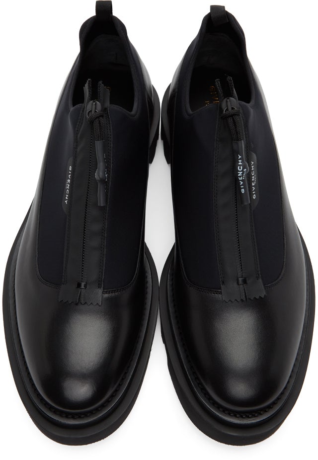 Givenchy Black Neoprene Combat Derbys