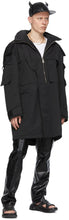 Givenchy Black Oversized Ottoman Parka Coat