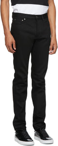 Givenchy Black Raw Edge Slim-Fit Jeans