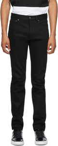 Givenchy Black Raw Edge Slim-Fit Jeans - Jean Slim-Fit Edge - Givenchy Black Raw Edge 슬림 피트 청바지