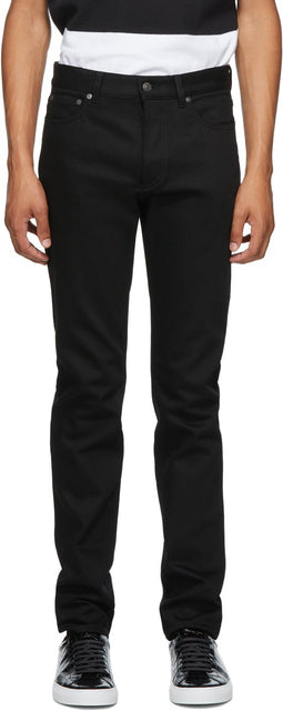 Givenchy Black Raw Edge Slim-Fit Jeans - Jean Slim-Fit Edge - Givenchy Black Raw Edge 슬림 피트 청바지