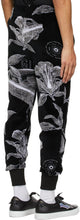 Givenchy Black Velvet Floral Schematics Lounge Pants