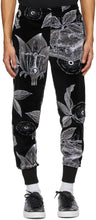 Givenchy Black Velvet Floral Schematics Lounge Pants - Pantalon de salon Schematics Floral Velvet Noir Givenchy - 지방시 블랙 벨벳 꽃 회로도 라운지 바지