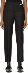 Givenchy Black Wool Cigarette 4G Chain Trousers - Pantalon à chaîne de laine noire Givenchy Noire - 지방시 검은 양모 담배 4G 체인 바지