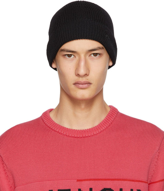 Givenchy Black Wool Embroidered Beanie - Bonnet brodé en laine noire Givenchy - Givenchy 검은 양모 수 놓은 비니