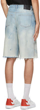 Givenchy Blue Denim Raw Edge Shorts